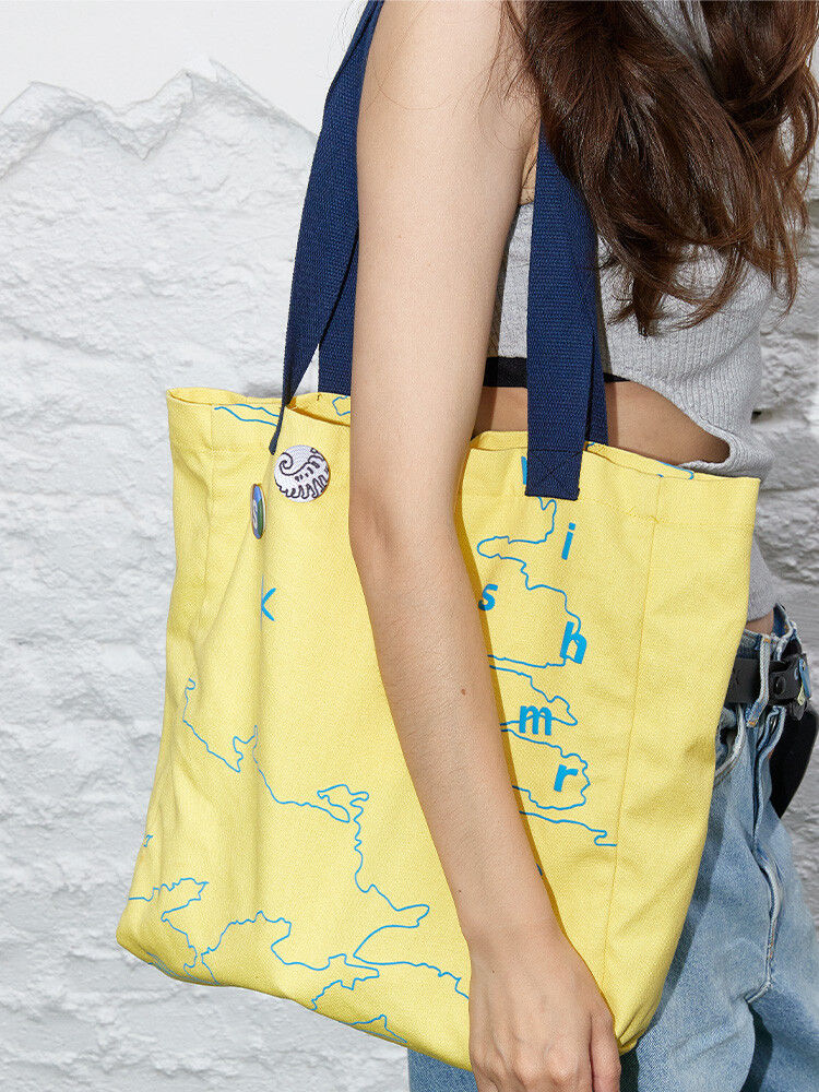 Eco-Friendly Island Printed Tote Bag