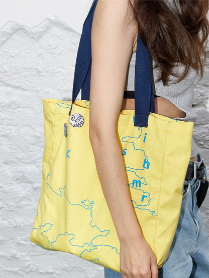 Eco-Friendly Island Printed Tote Bag