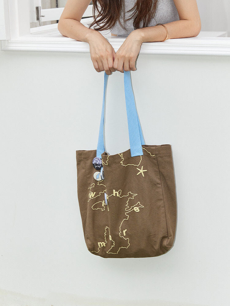 Eco-Friendly Island Printed Tote Bag