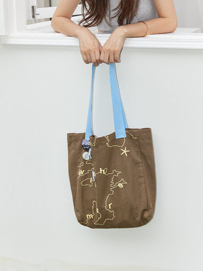 Eco-Friendly Island Printed Tote Bag