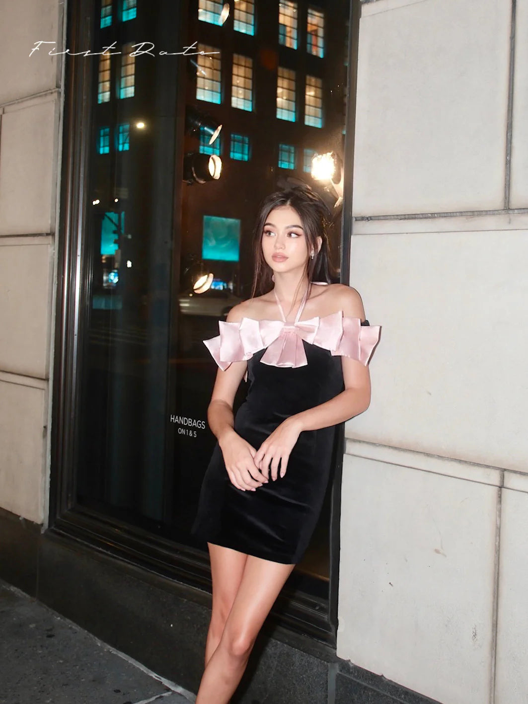 Evelyn Black-Pink Bow Bodycon Mini Dress | Dress | Three Fleas Evelyn Black-Pink Bow Bodycon Mini Dress | Dress | Three Fleas