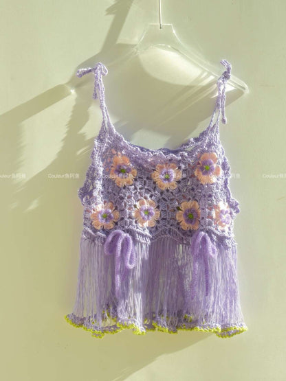 Fairy Tassel Handmade Crochet Top