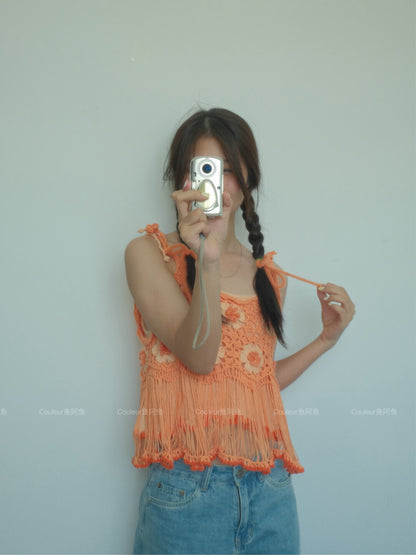 Fairy Tassel Handmade Crochet Top
