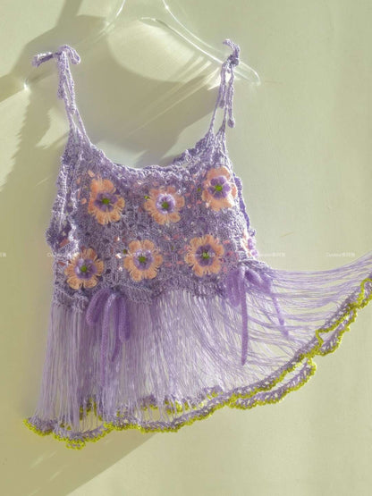 Fairy Tassel Handmade Crochet Top