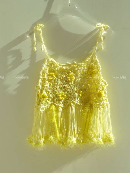 Fairy Tassel Handmade Crochet Top
