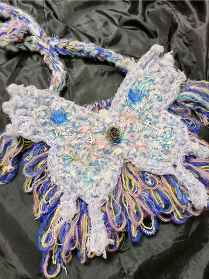 Fantasy Butterfly Crochet Crossbody Bag