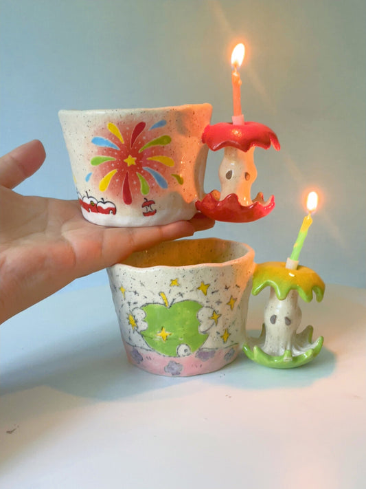 Fireworks Apple Birthday Creative Ceramic Mug