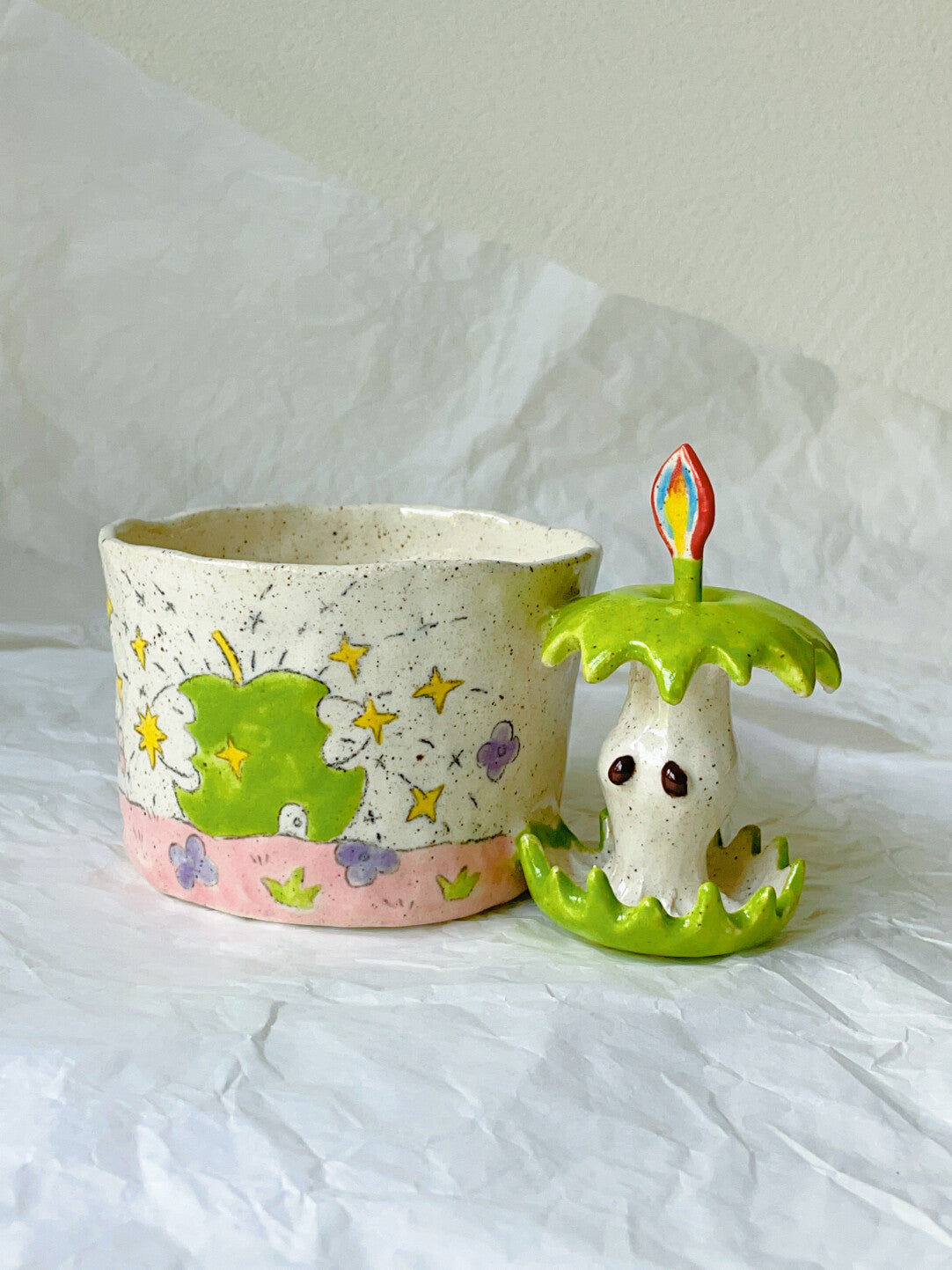 Fireworks Apple Birthday Creative Ceramic Mug