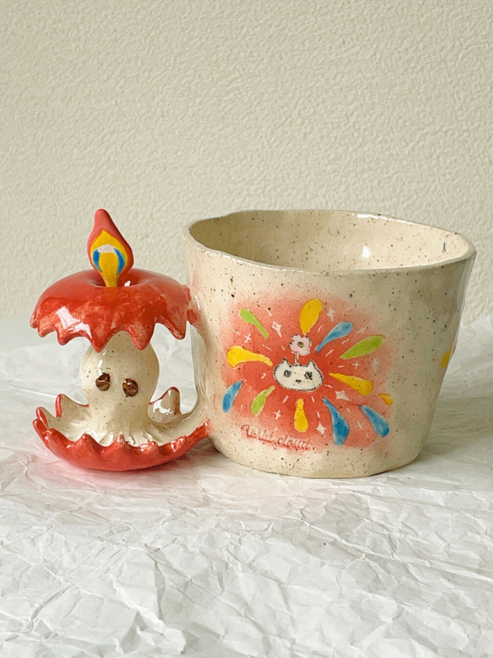 Fireworks Apple Birthday Creative Ceramic Mug