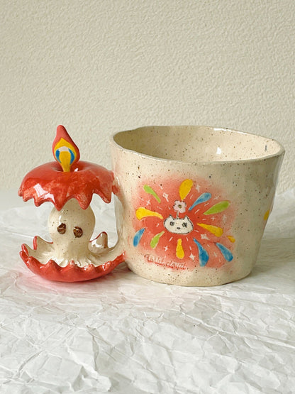 Fireworks Apple Birthday Creative Ceramic Mug