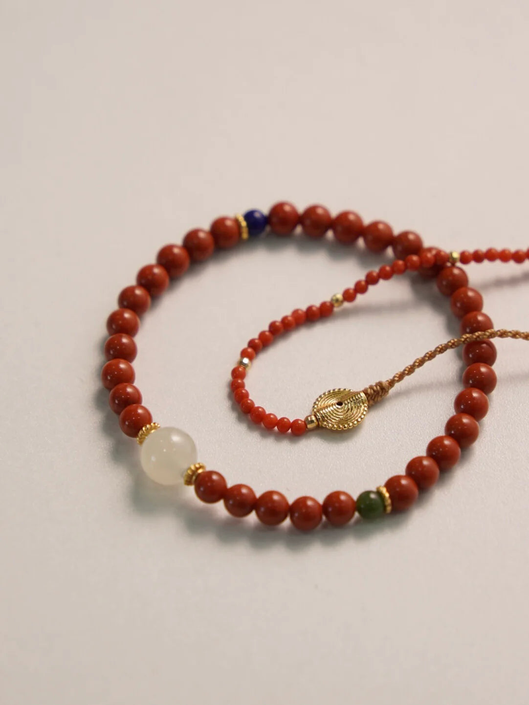 Fireworks Stars South Red Agate Beaded Bracelet