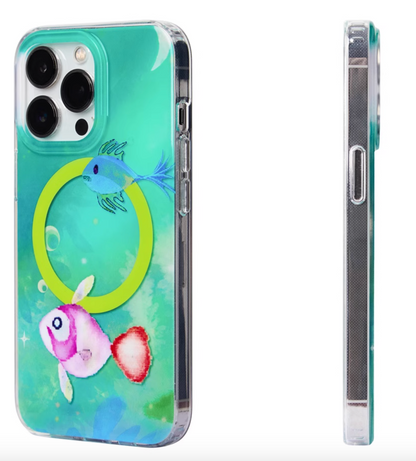 Fish Printed Phone Case With MagSafe