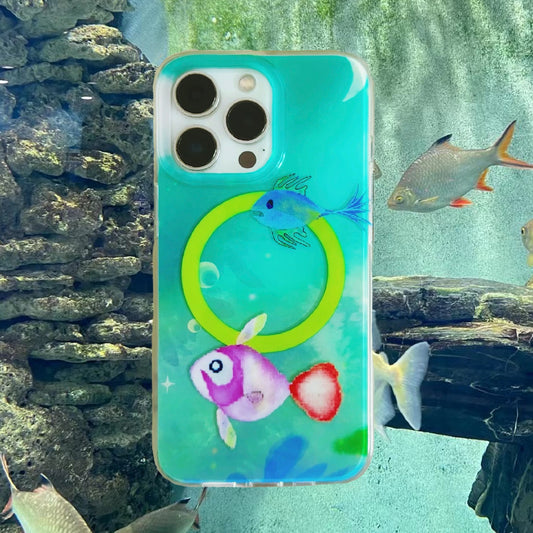 Fish Printed Phone Case With MagSafe