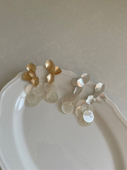 Fish Scale Shell Earrings