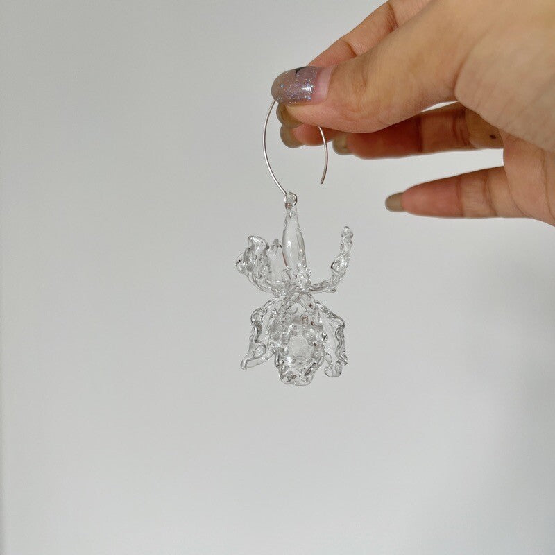 Flamework Glass Iris Earrings