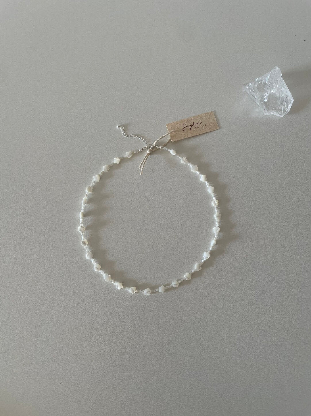 Floating Light Flower Shell Bead Necklace