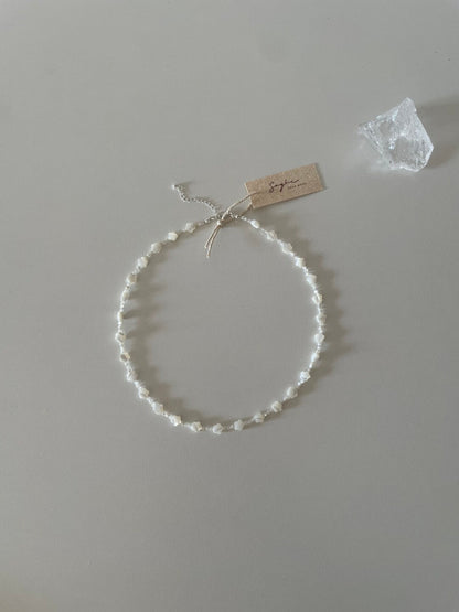 Floating Light Flower Shell Bead Necklace