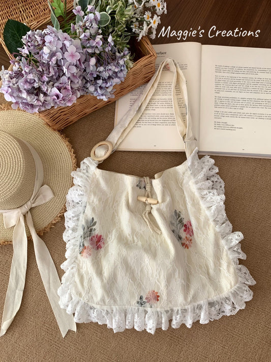 Floral Embroidered Lace Shoulder