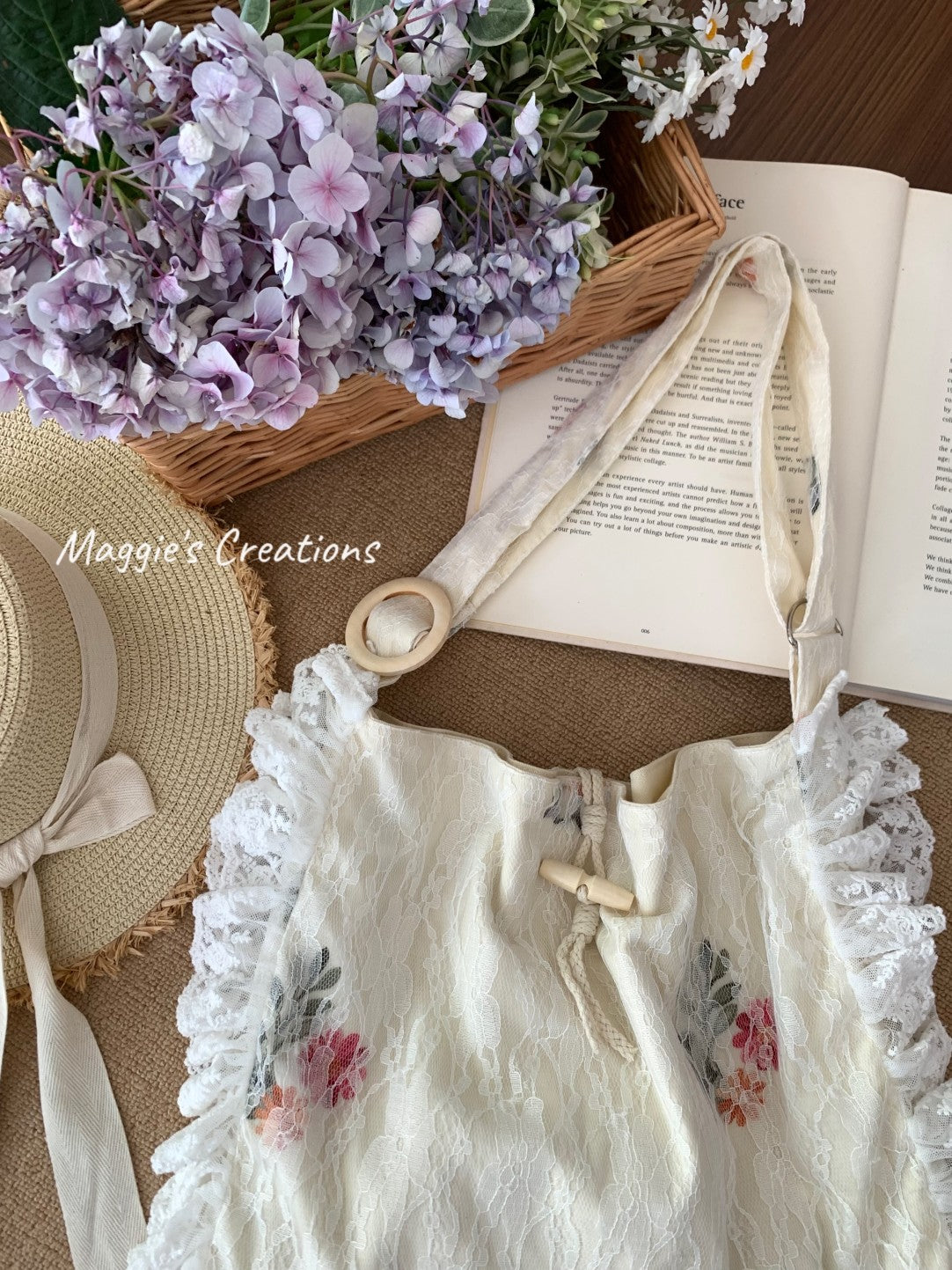 Floral Embroidered Lace Shoulder