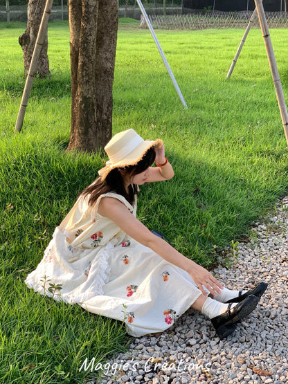 Floral Embroidered Lace Shoulder