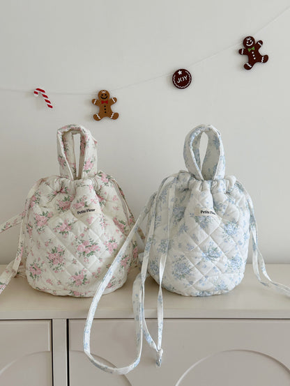 Floral Print Drawstring Cloud Backpack