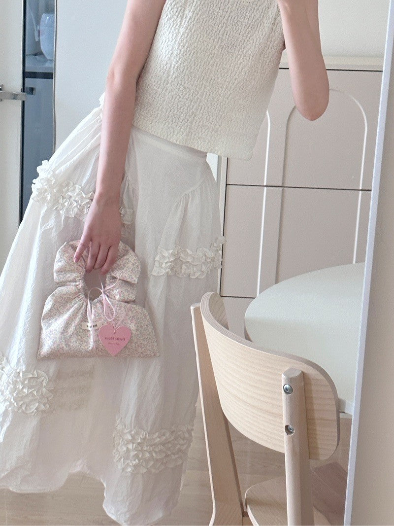 Floral Ruffles Mini Handbag