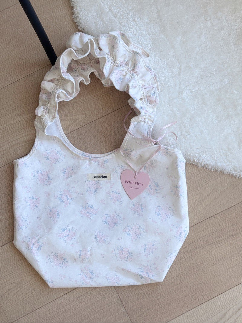 Floral Ruffles Vacation Bucket Bag