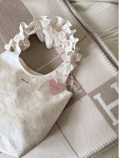 Floral Ruffles Vacation Bucket Bag