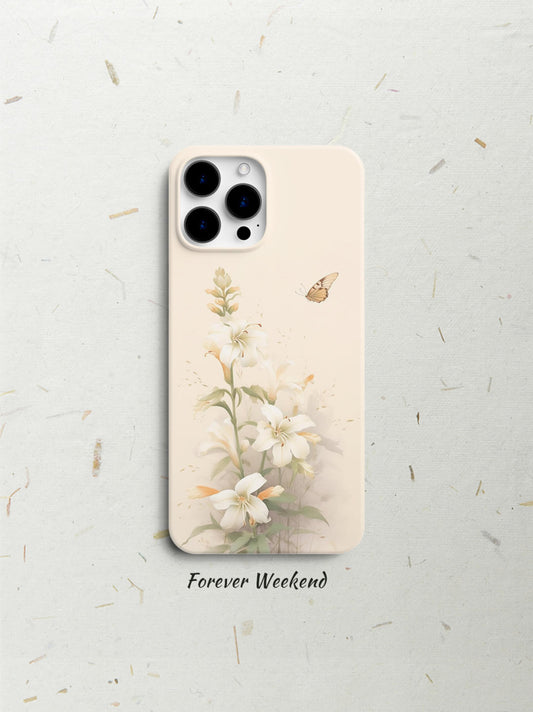 Flower Butterfly Printed Phone Case
