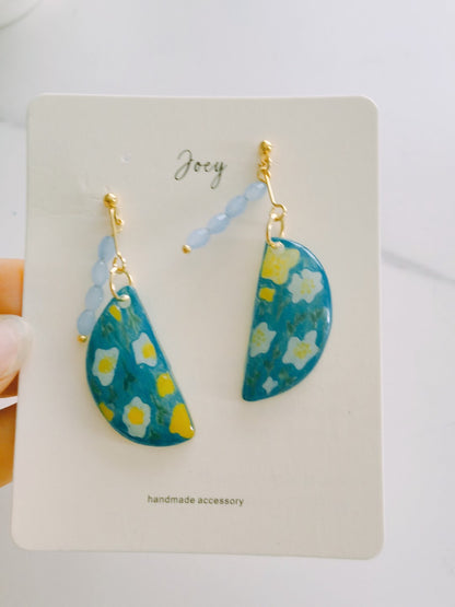 Flower Shrink Plastic Earrings