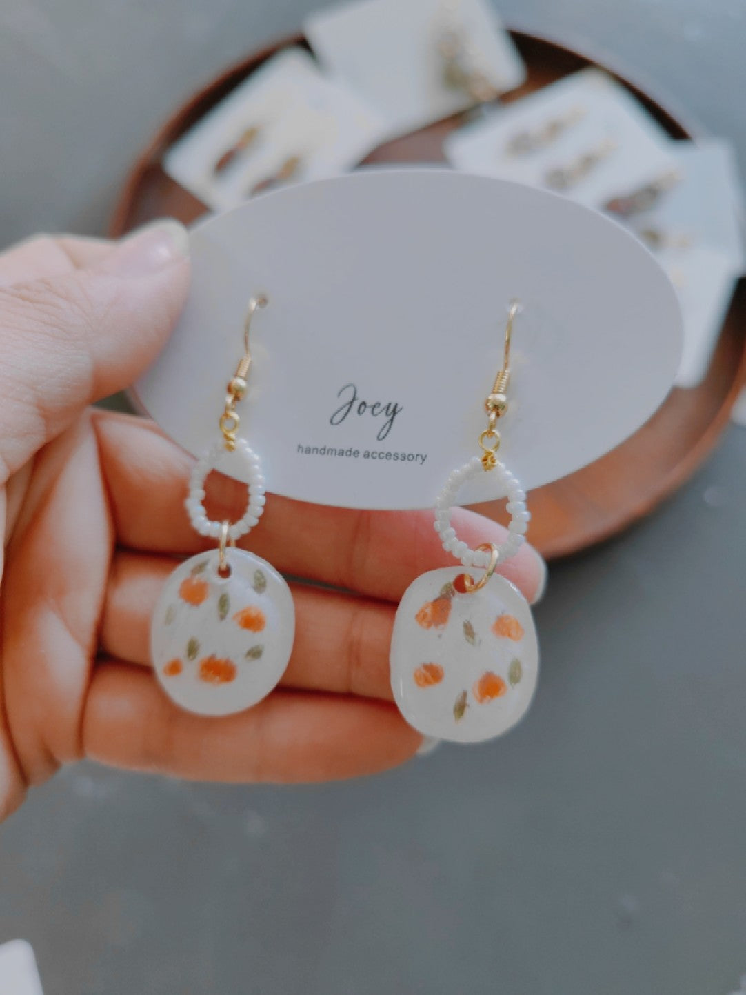 Flower Shrink Plastic Earrings