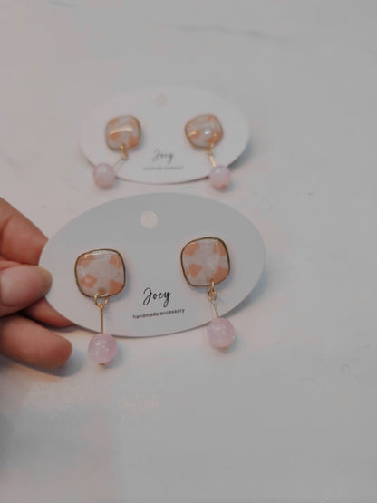 Flower Shrink Plastic Earrings