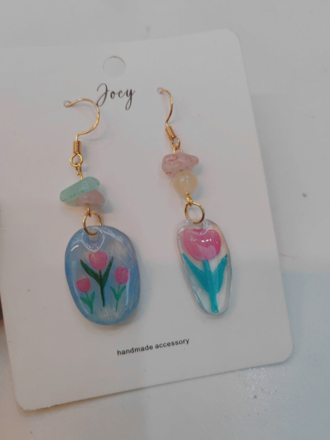 Flower Shrink Plastic Earrings