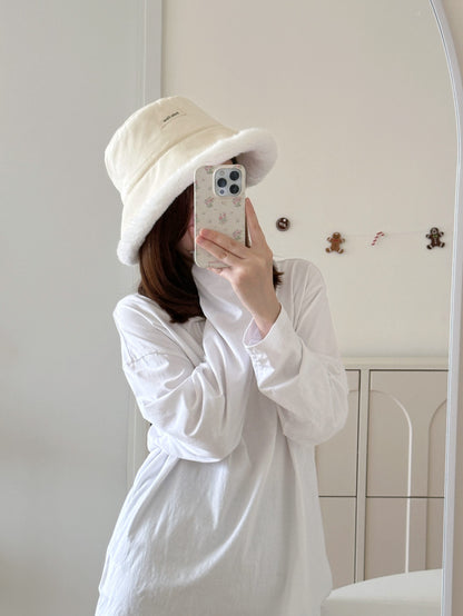 Fluffy Doubleface Wool Bucket Hat