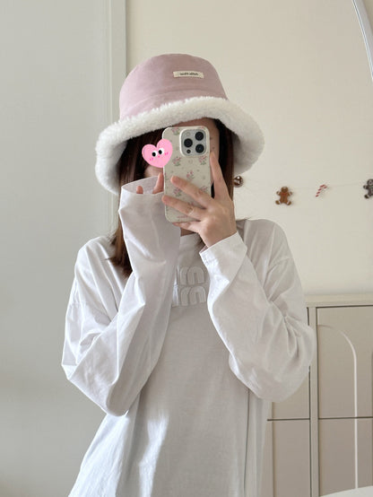 Fluffy Doubleface Wool Bucket Hat