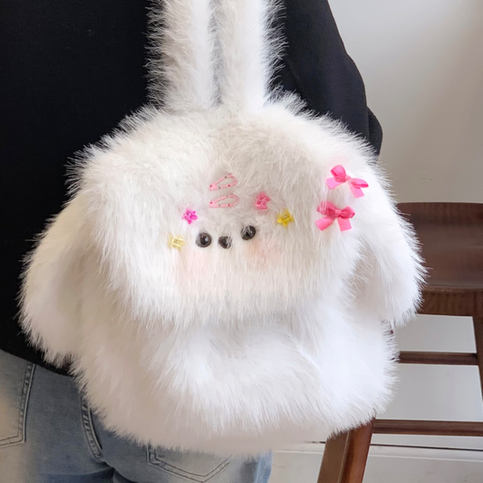 Fluffy White Puppy Backpack