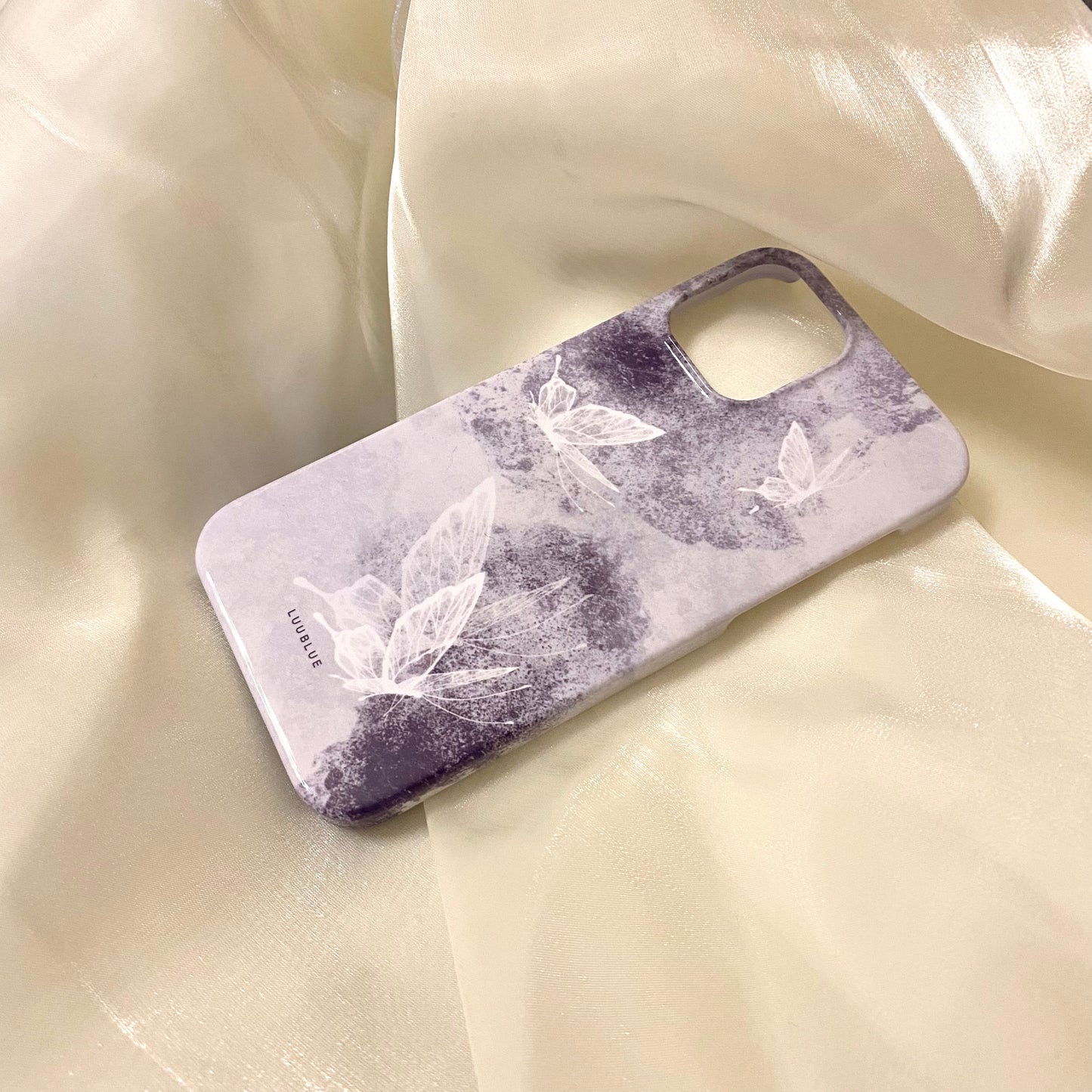Flying Butterfly Purple Printed Phone Case