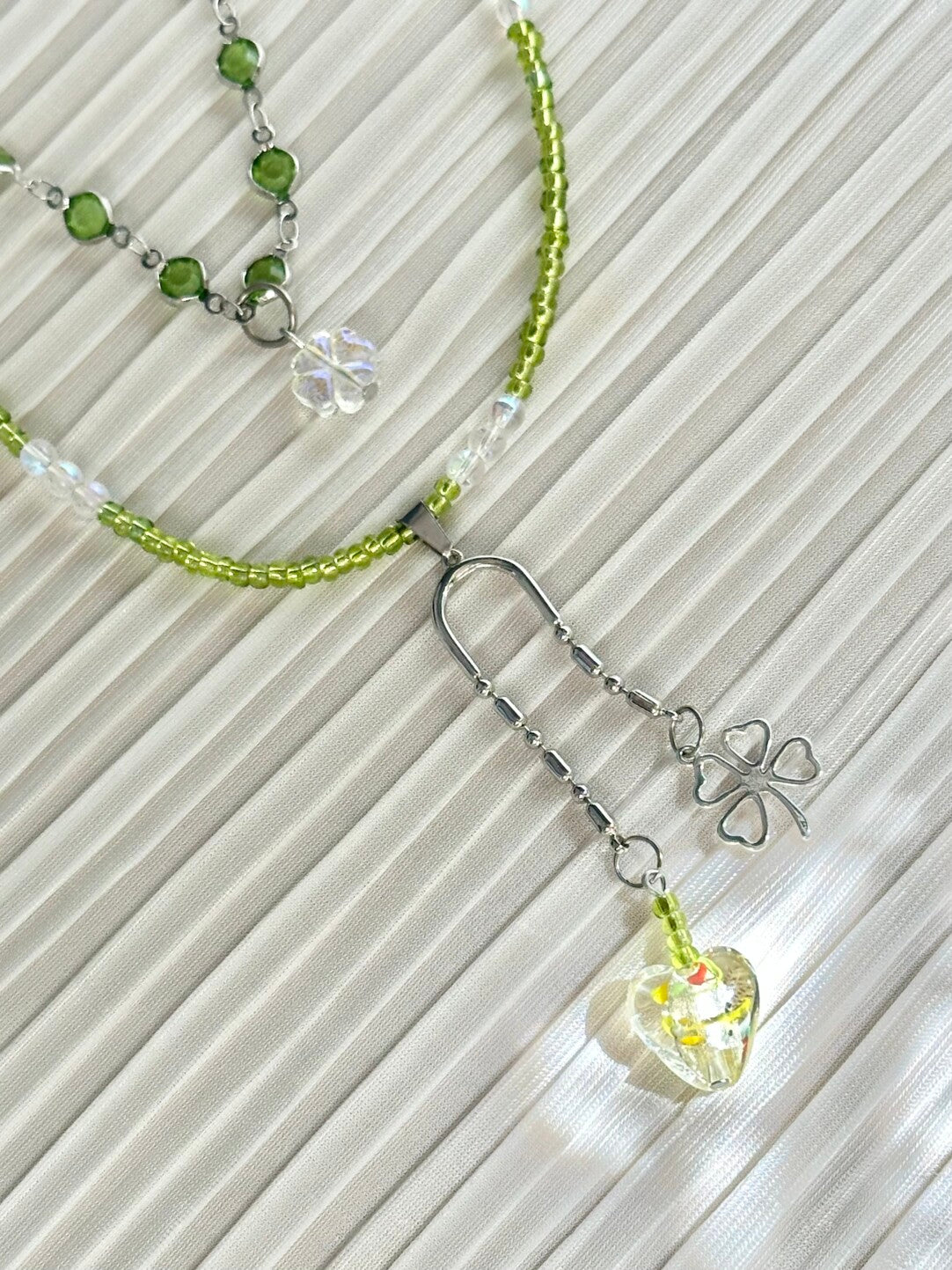 Four-Leaf Clover Silent Layers Necklace