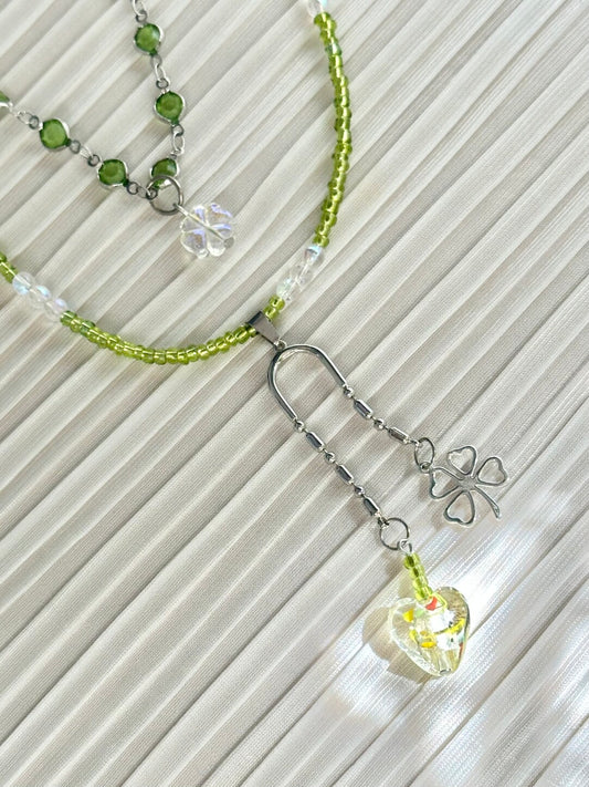 Four-Leaf Clover Silent Layers Necklace
