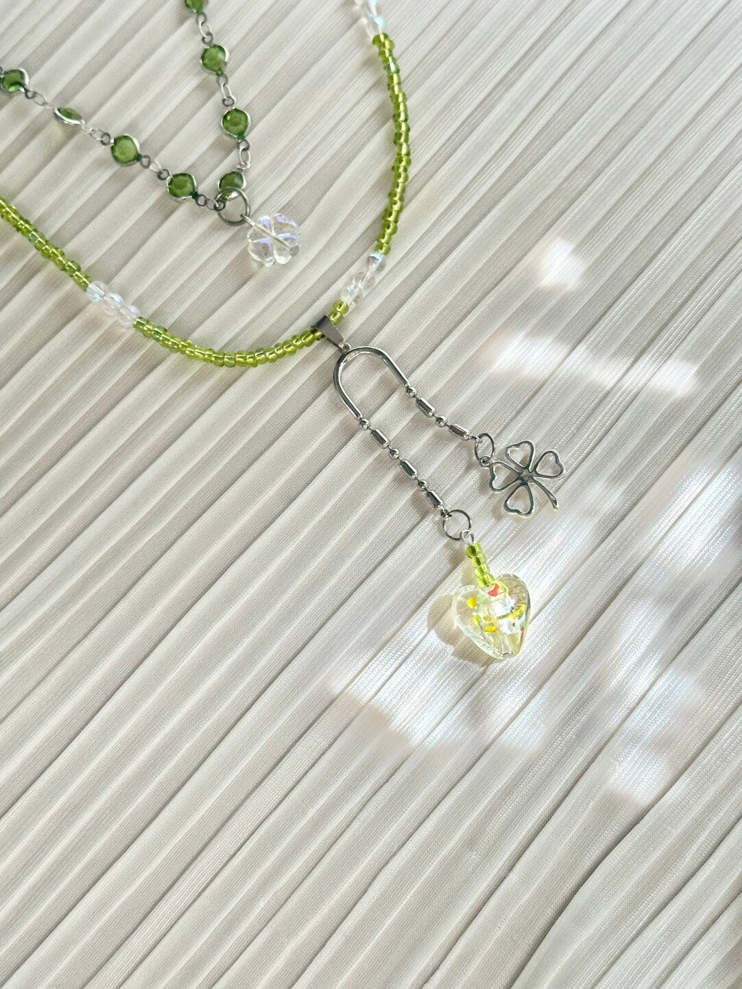 Four-Leaf Clover Silent Layers Necklace