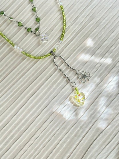 Four-Leaf Clover Silent Layers Necklace