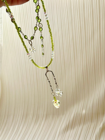 Four-Leaf Clover Silent Layers Necklace
