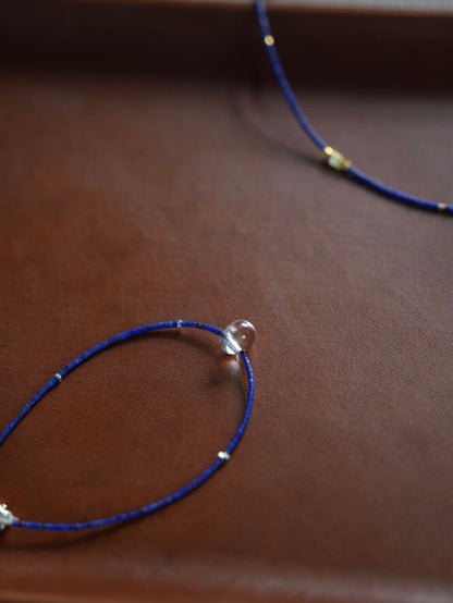 Freesia Lapis Lazuli Beaded Bracelet