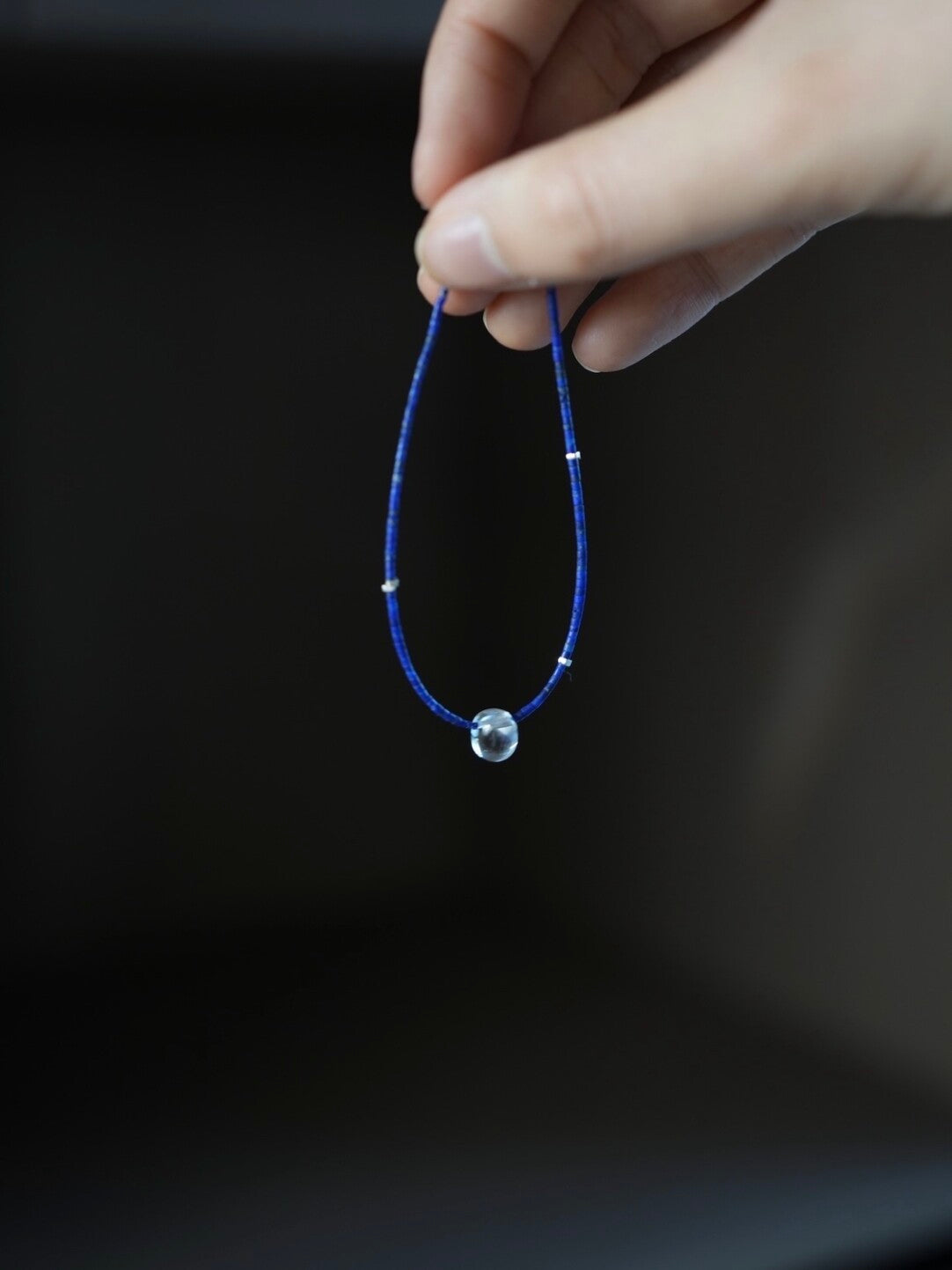 Freesia Lapis Lazuli Beaded Bracelet