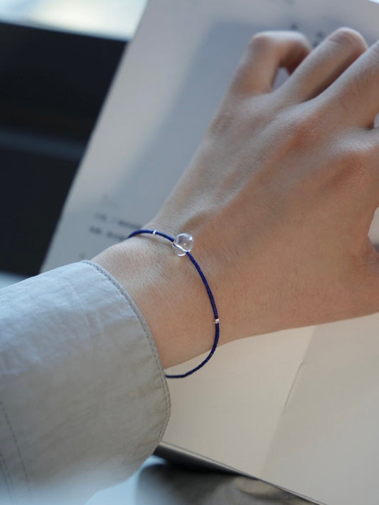 Freesia Lapis Lazuli Beaded Bracelet
