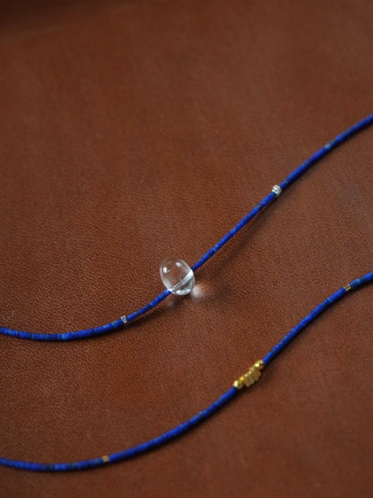 Freesia Lapis Lazuli Beaded Bracelet