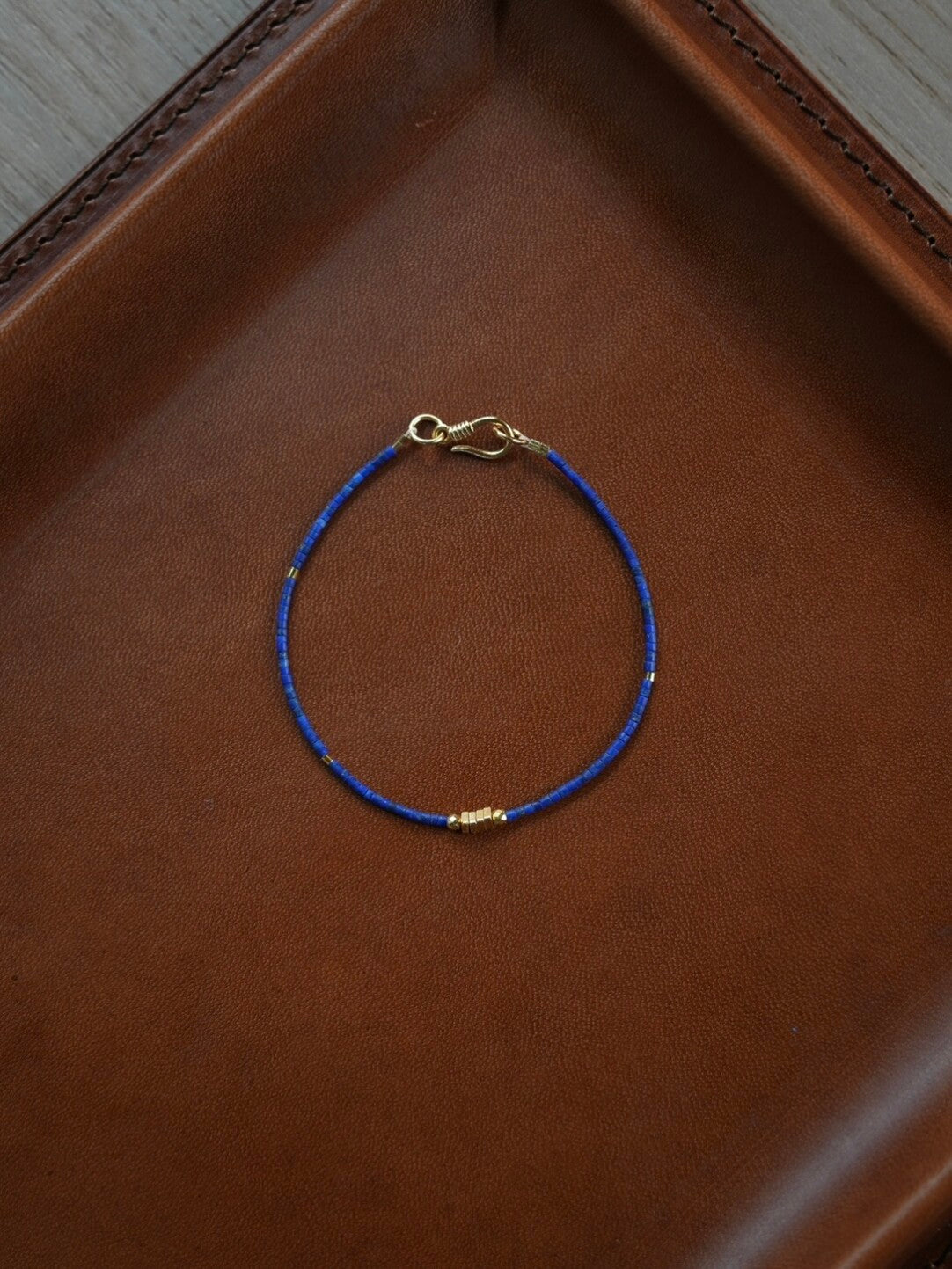 Freesia Lapis Lazuli Beaded Bracelet