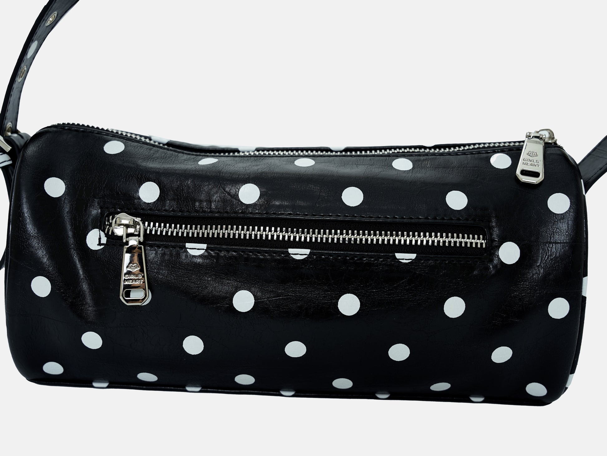 French Retro Polka Dot Soft Cylinder Shoulder Bag | Bag | Three Fleas