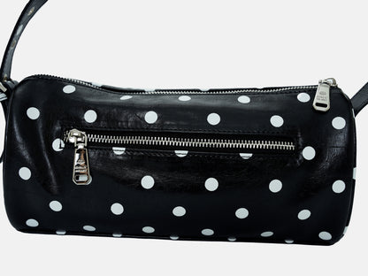 French Retro Polka Dot Soft Cylinder Shoulder Bag | Bag | Three Fleas