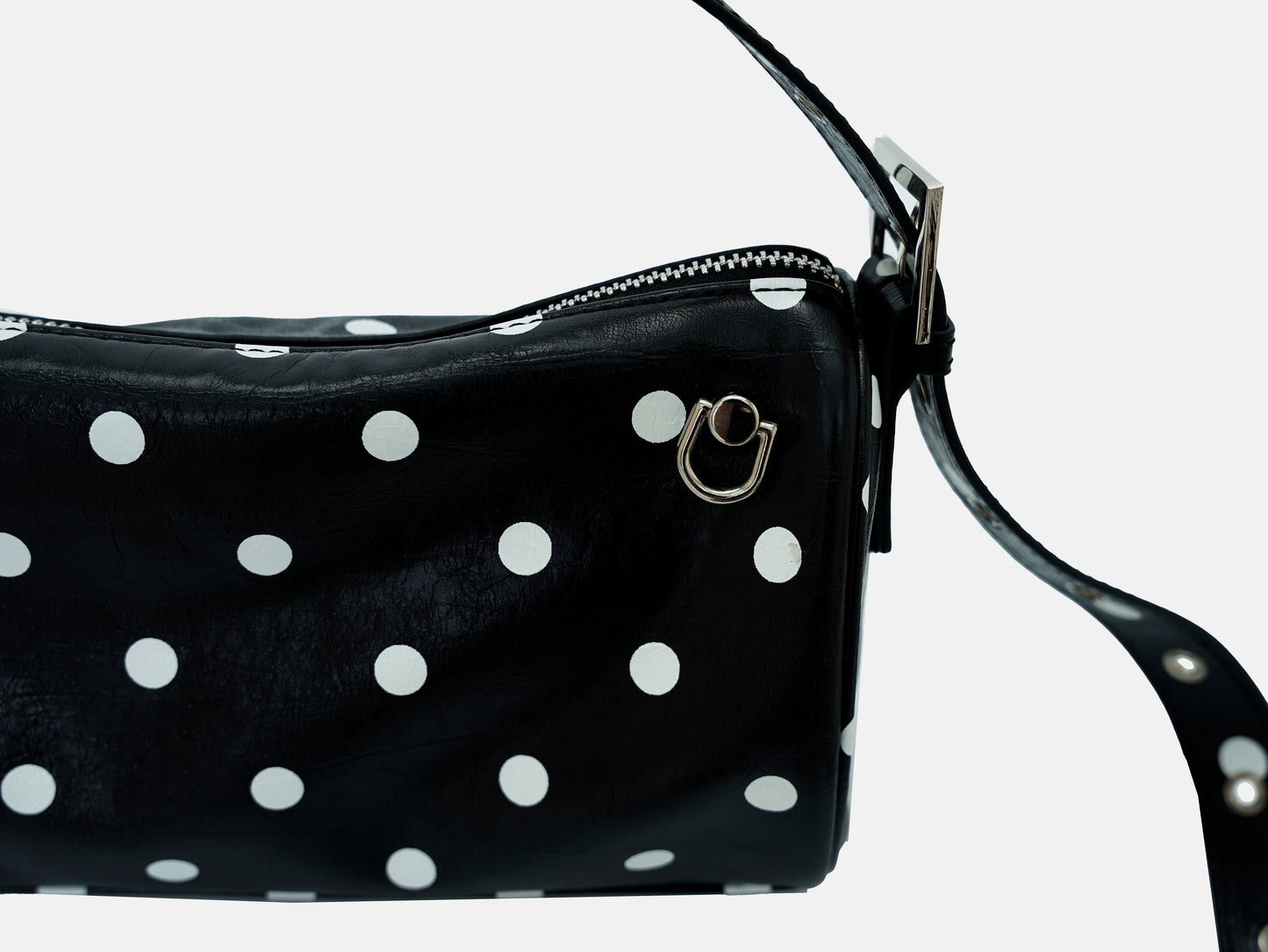 French Retro Polka Dot Soft Cylinder Shoulder Bag | Bag | Three Fleas
